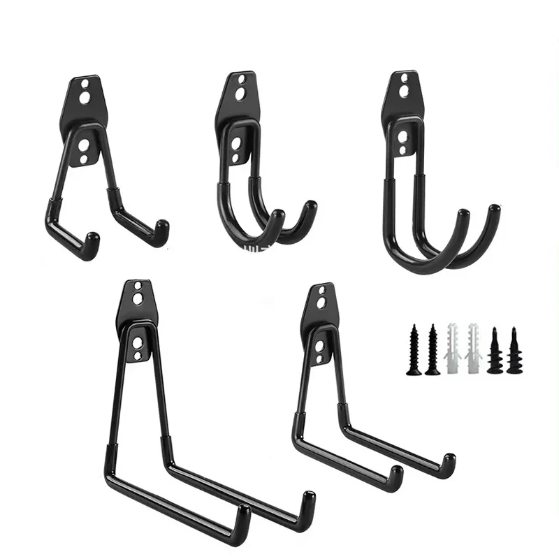 Heavy Duty Metal Hook Garage Organizer Wall Mount Bicycle Hanger Hooks Wall Mount Anti-slip Storage Hook For Ladders Garden Tool