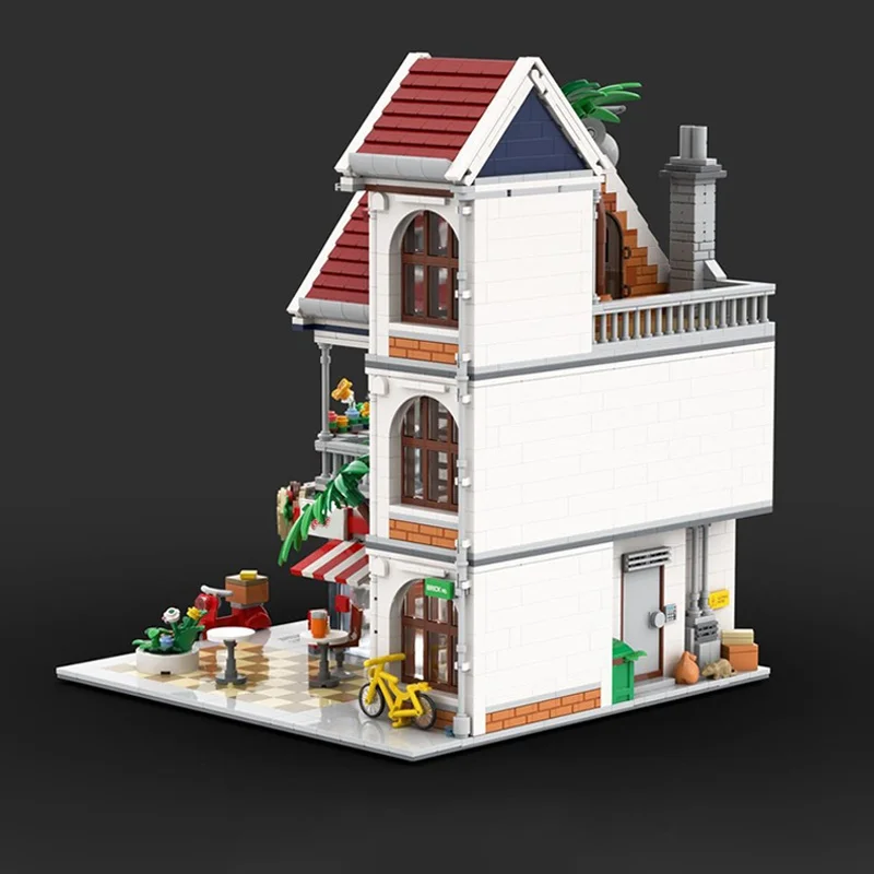 2903pcs MOC Townhouse Kebab Store D Ner Laden Model Christmas Gift Building Toy Blocks Architecture DIY Creative Idea Birthday