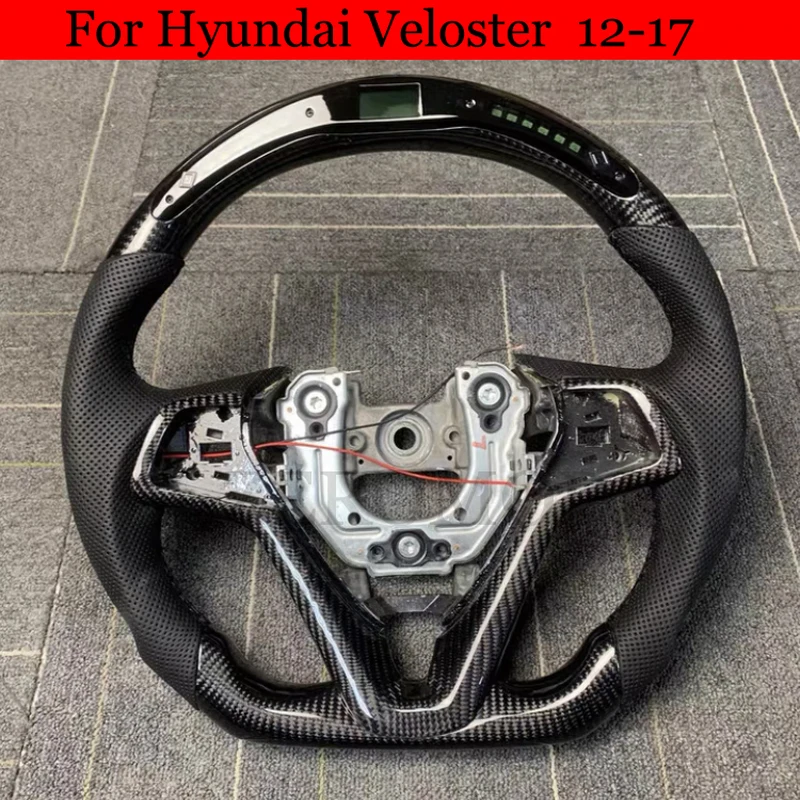 Customizable LED Carbon Fiber Steering Wheel For Hyundai Veloster 2012 2013 2014 2015 2016 2017 2012-2017