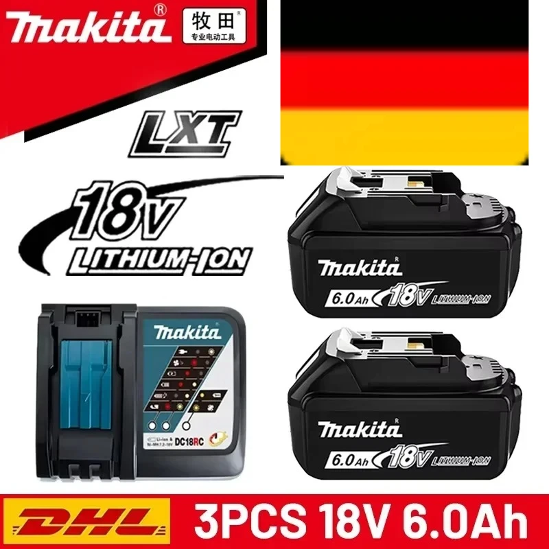 Batterie rechargeable Makita 18V 6,0ah 100% originale, pour outils électriques Makita BL1830 BL1830B BL1840 BL1840B BL1850 BL1850B