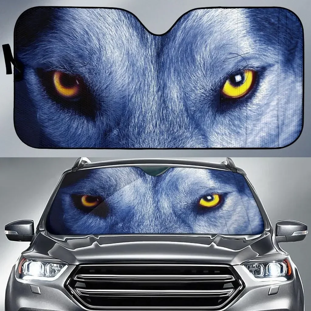 Wolf Ice And Fire Funny Sunshade Windscreen 70x130cm Aluminium Foil Car Window Windscreen Cover Car-covers