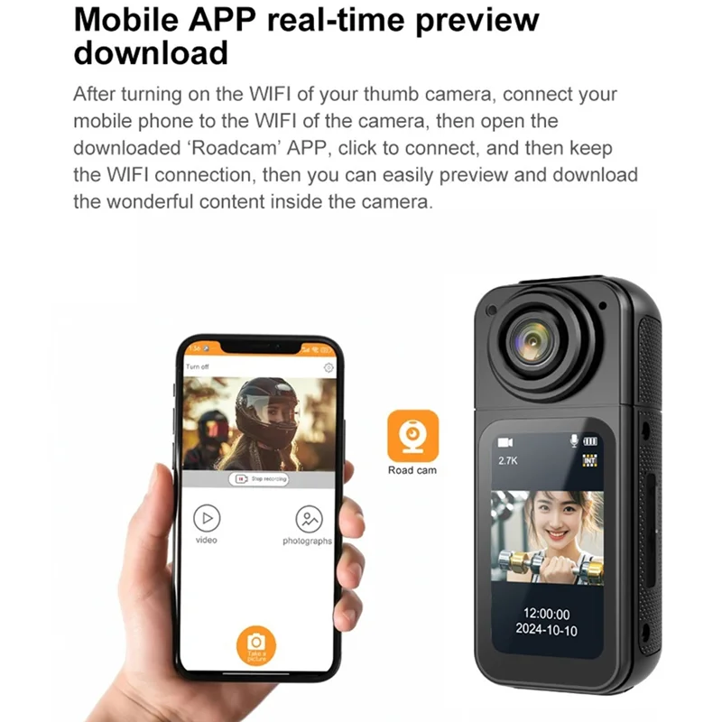 A92Z الإبهام كاميرا صغيرة الرياضة DV الدراجات مسجل فيديو WIFI التحكم عن بعد مسجل فيديو #2