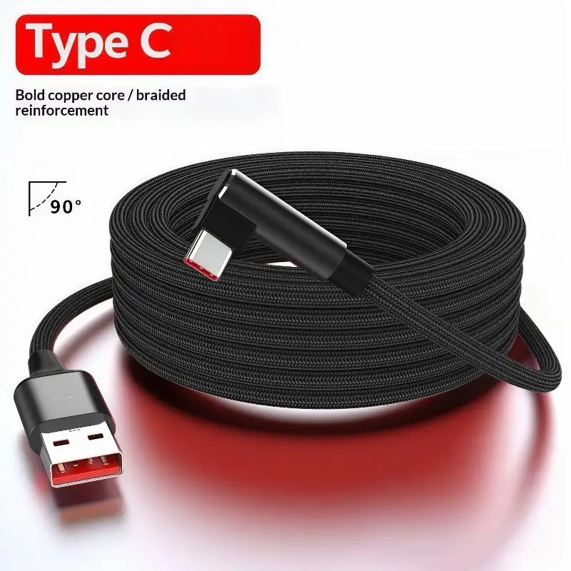 

1Pcs USB-A TO TYPE-C Elbow DATA 480Mbps 1/1.5/2Meters PD 60W 6A Fast Charge Charging Cable For Phone Accessories