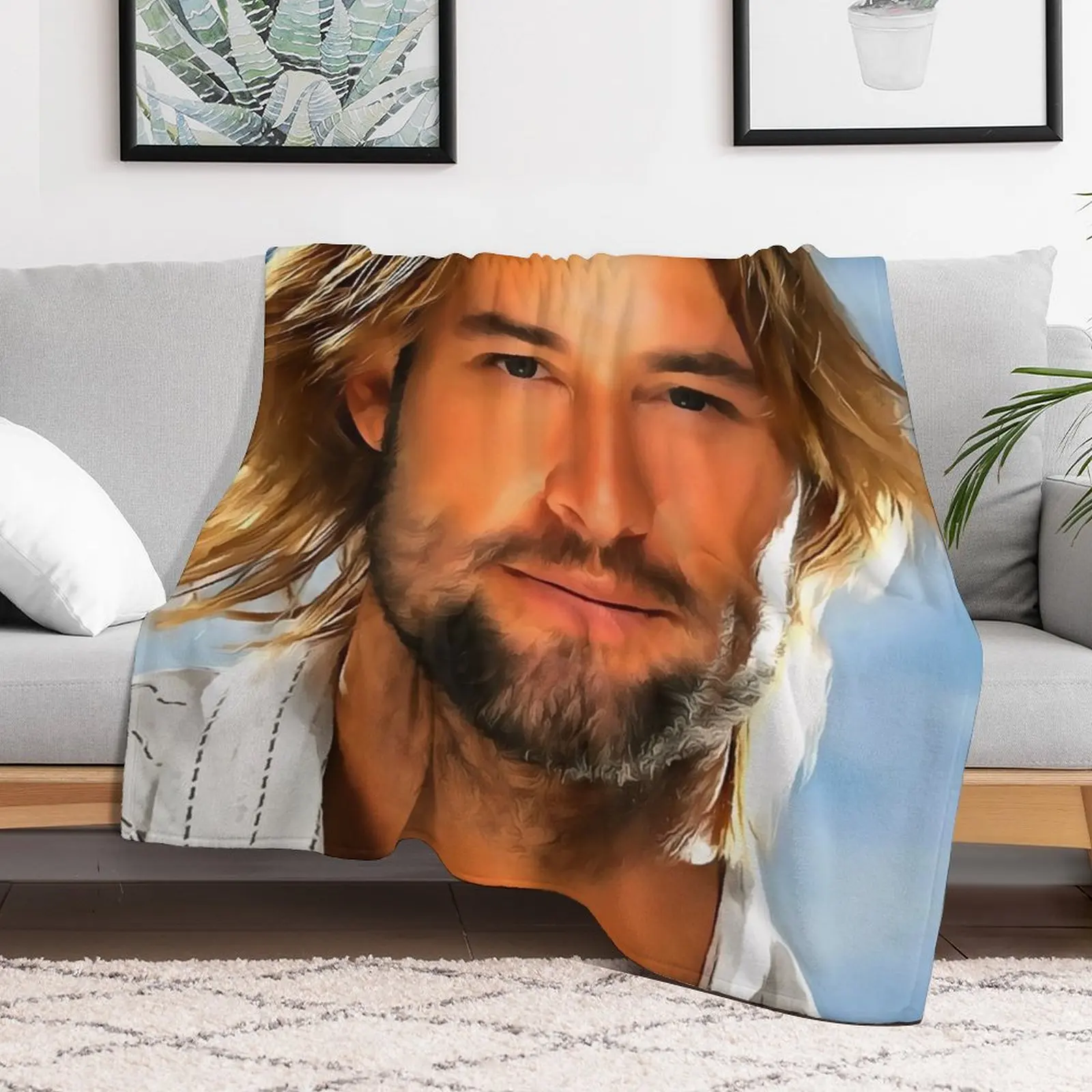 

Josh Holloway (Painting) Throw Blanket Camping Designers Flannel Warm Blankets
