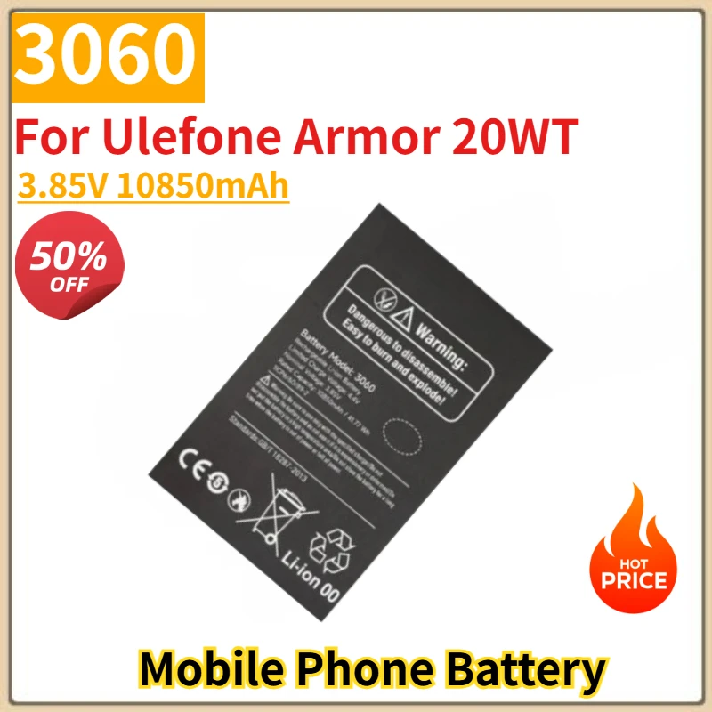 

Новая сменная батарея для мобильного телефона Ulefone Armor 20WT, высокая емкость 3060, 3.85В 10850мАч