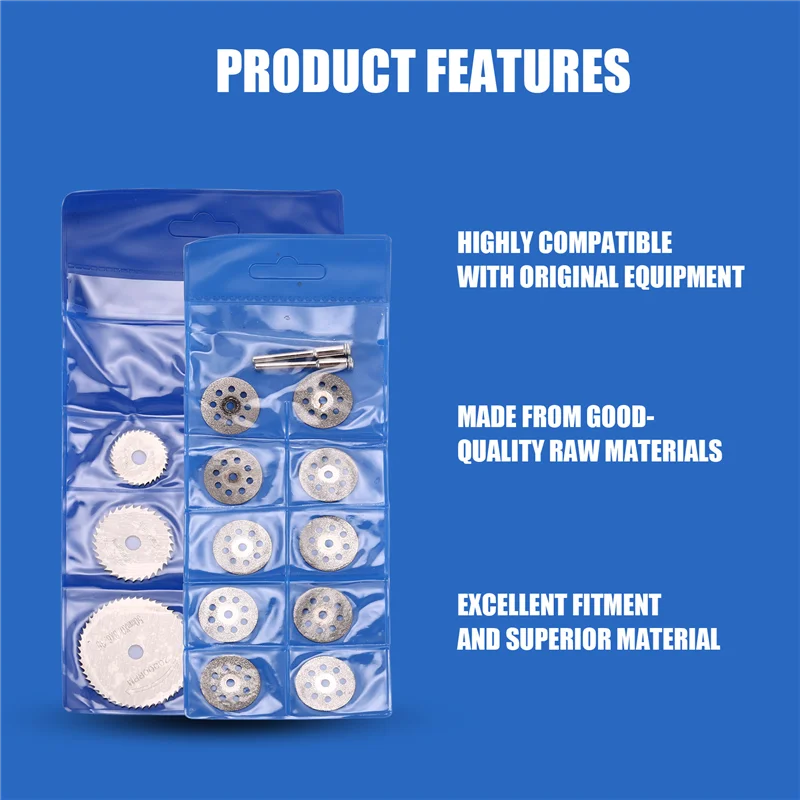 

A76K 41Pcs Cutting Wheel Set Rotary Cutting Wheels Tool Kit For Dremel Rrotary Tool Accessories For Resin Metal Wood Stone