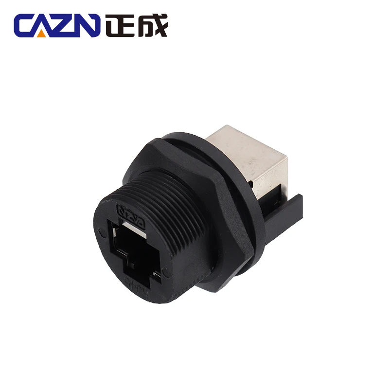 

CAZN Waterproof IP67 RJ45 Female to Female 180 degrees Rear Mount Receptacle