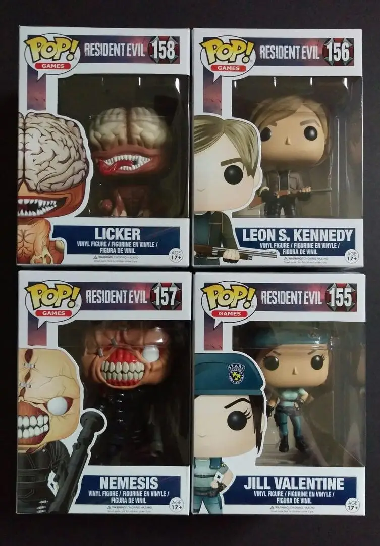 Juego Resident Evil - The Nemesis # 157 Jill Valentine # 155 Leon S. Kennedy # 156 Licker # Colección de 158 Figuras de Vinilo, Juguetes Coleccionables