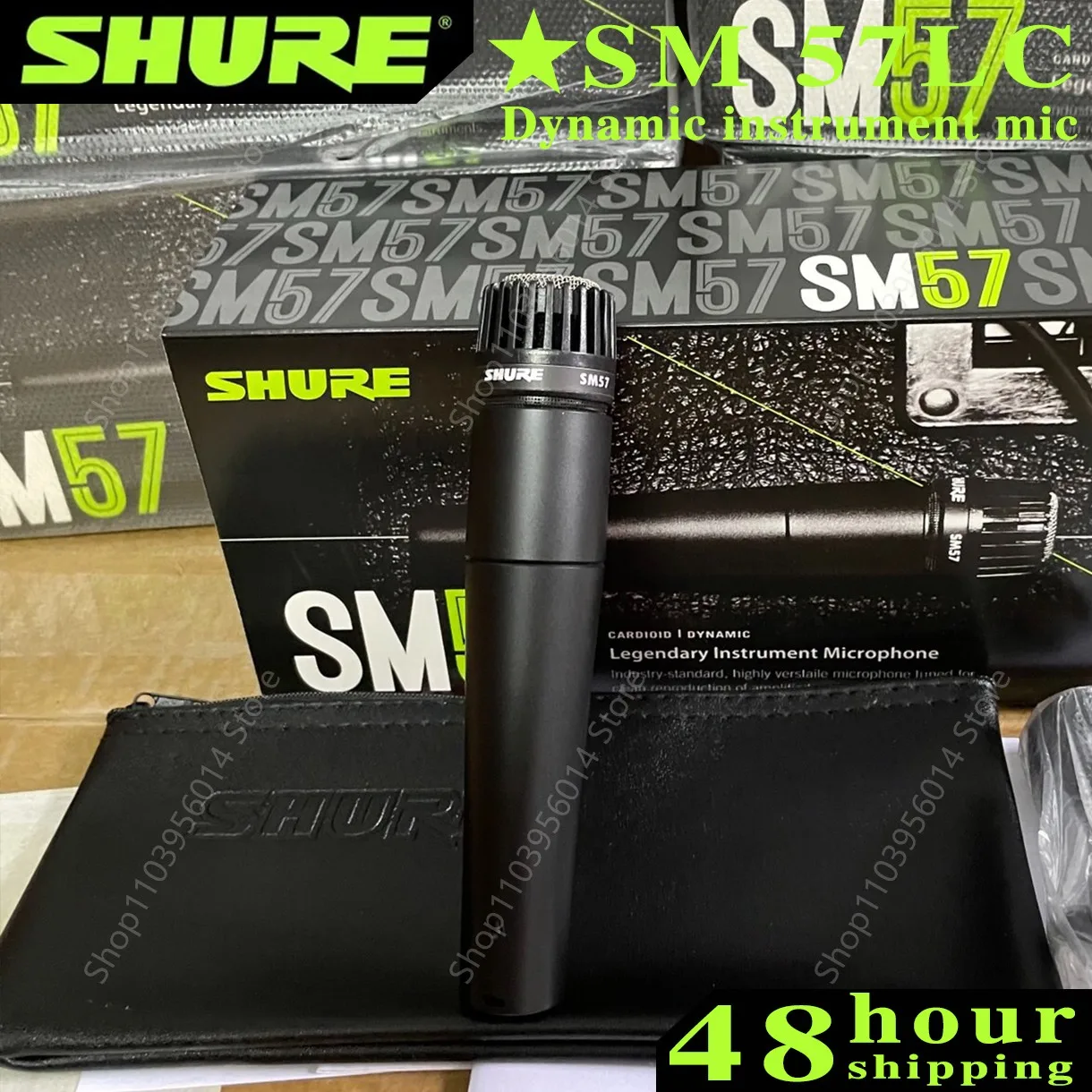 Original 3PCS Shure SM57 Instrument Microphone Cardioid Dynamic Hand Mic Stage Performance Guitar Studio Singing Home KTV Mic