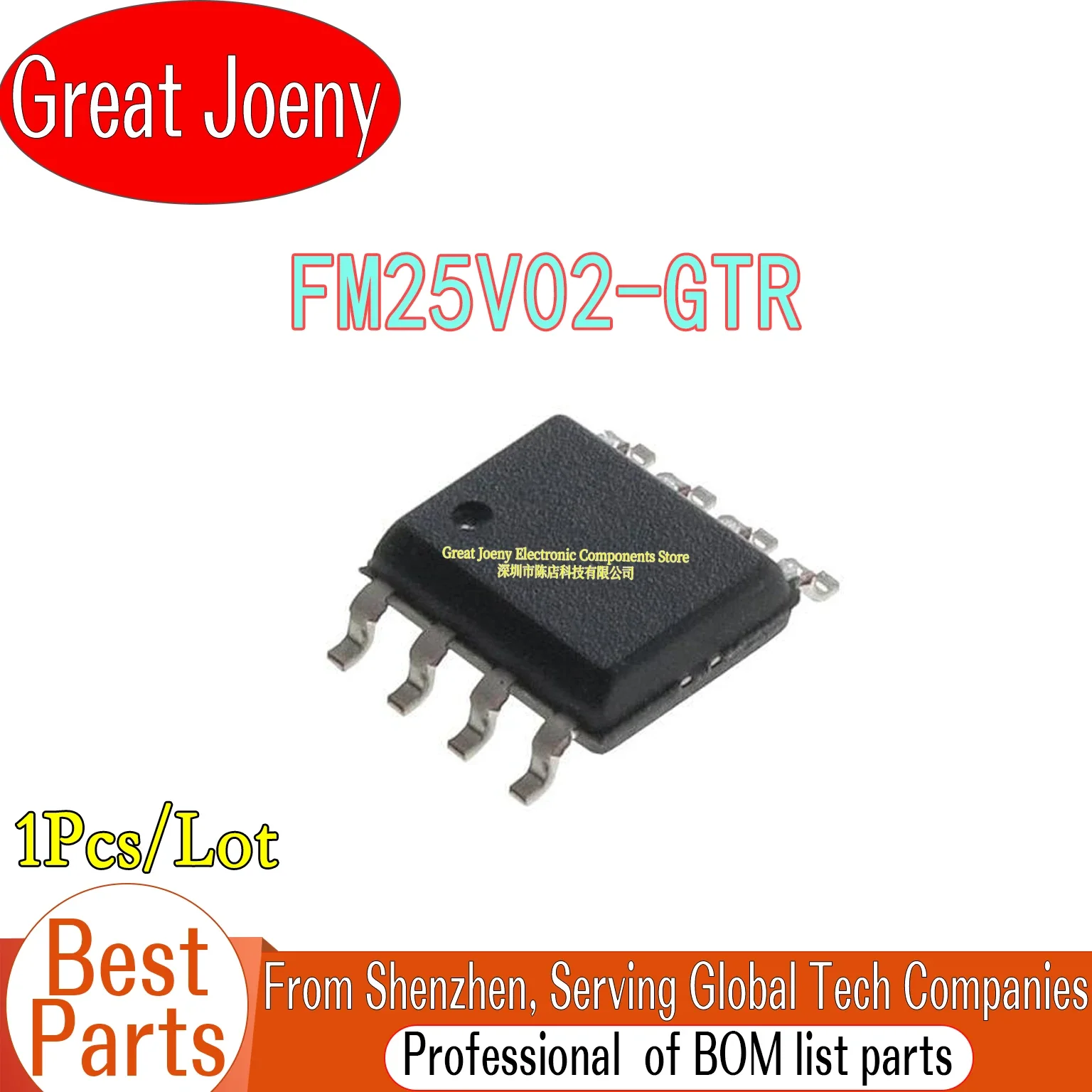 100% New Original FM25V02-G FM25V02-GTR FM25V02 IC Chipset SOP-8 Bulk Best Price
