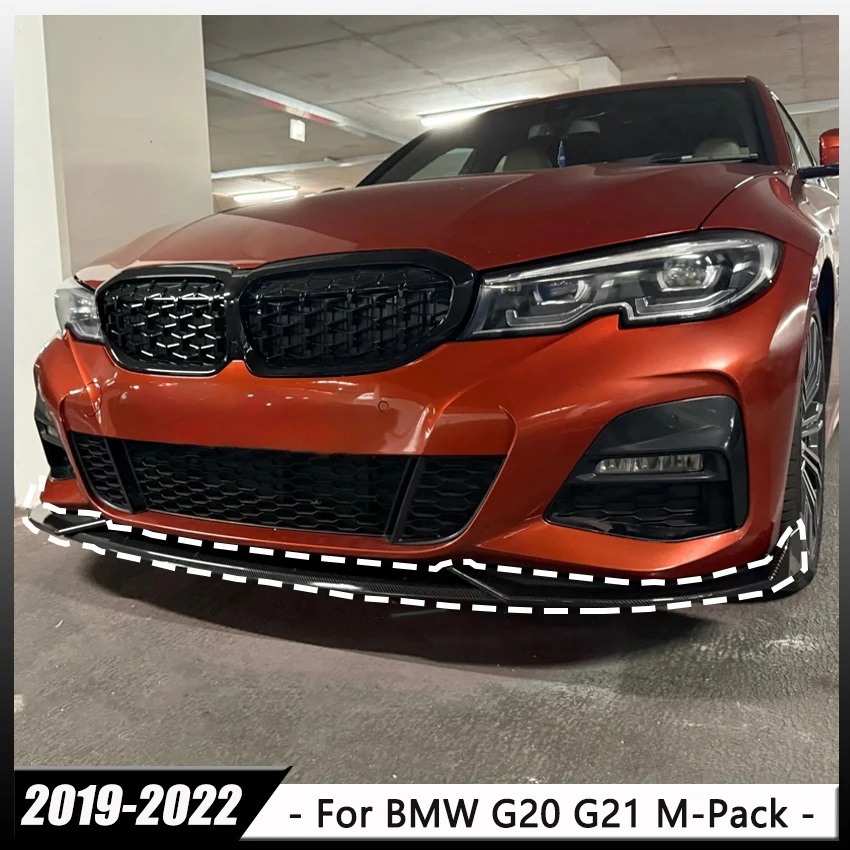 

For BMW 3 Series G20 G21 G28 320i 330i M340i M Pack 2019-2022 Car Front Bumper Lip Guard Protector Diffuser Spoiler Splitter