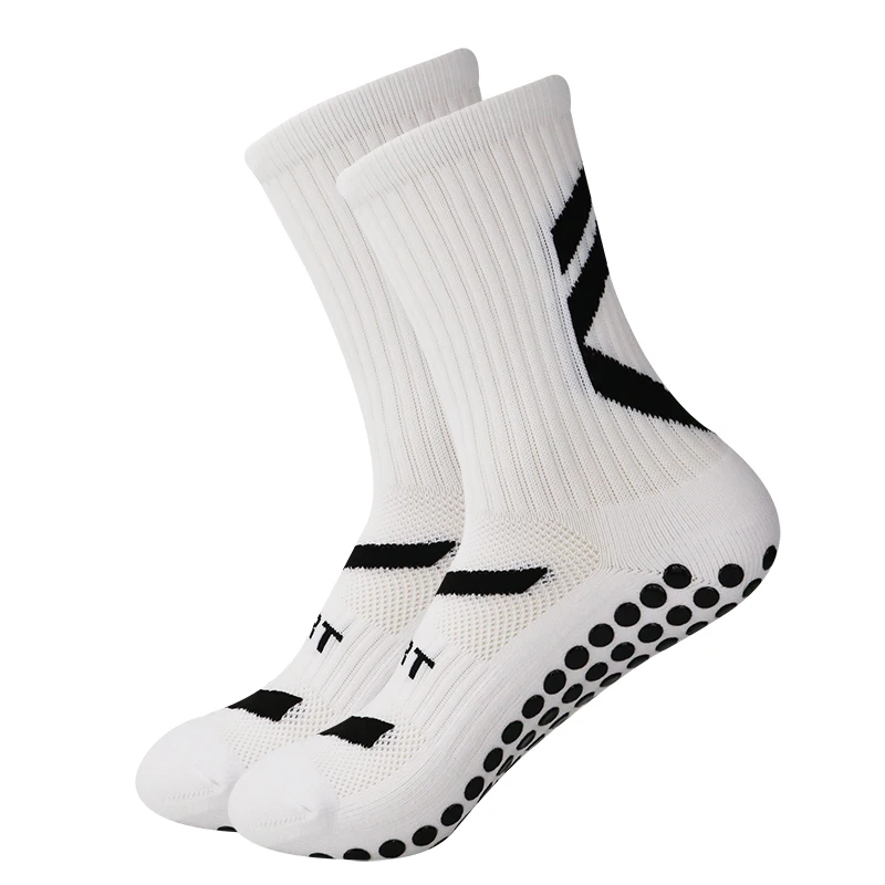 Teenage Anti Soccer Socks Slip Football for Men Kid Boys Sport Grips Crew Socks Black White Blue High Quality