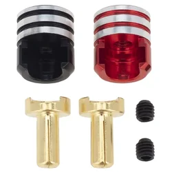 1 black + 1 red two radiator brass bullet banana plug RC car battery connector