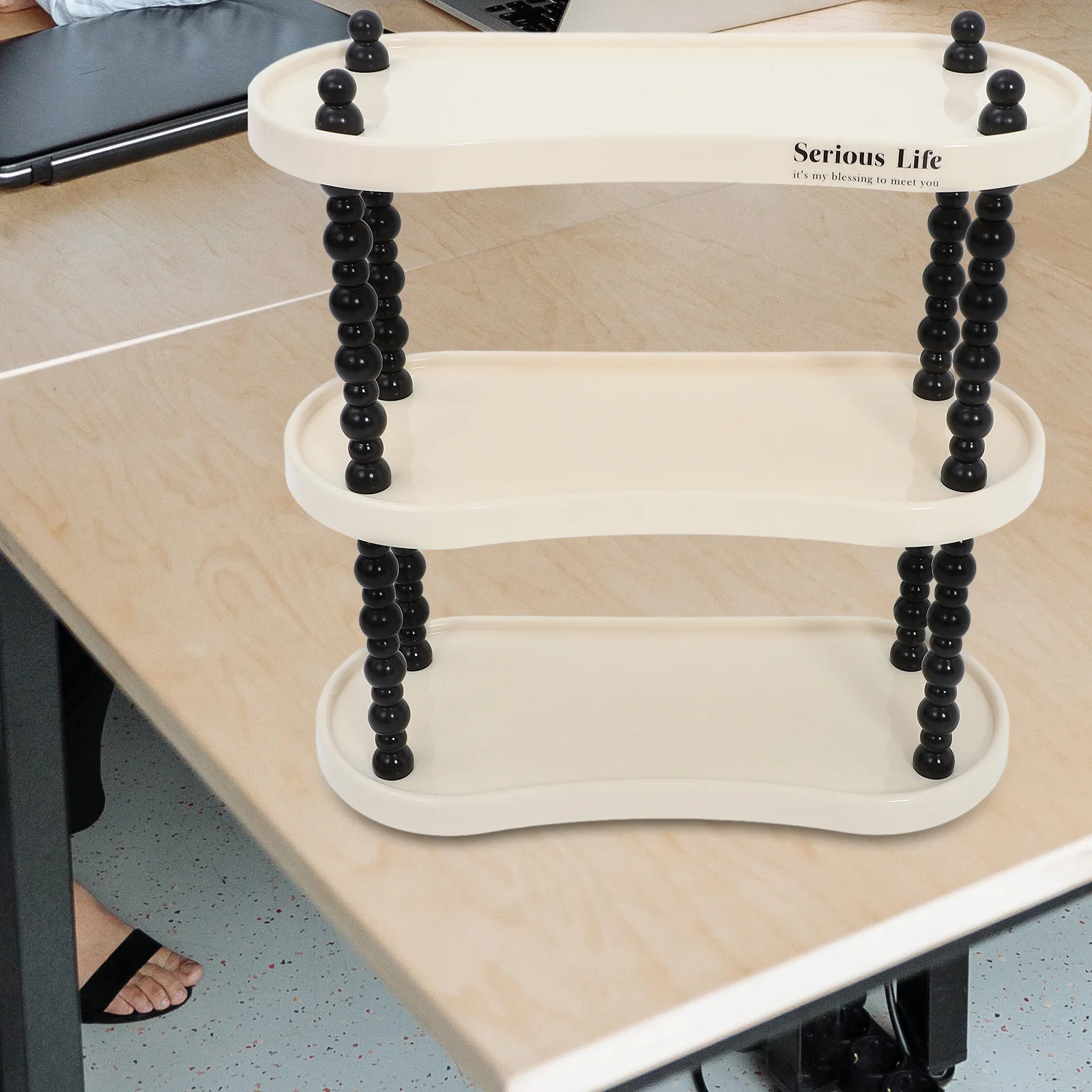 

Three-Layer Shelf Cup Storage Holder Kitchen Countertop Organizer Desktop Rack Space-Saving Practical Multi-Purpose Home