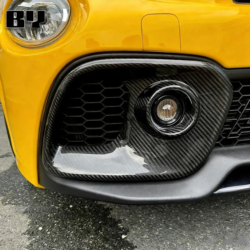 

For Abarth 595 695 2017-2024 Accessories LHD RHD Hard Dry Carbon Fiber Car Front Fog Lamp Cover Sticker 1Pair