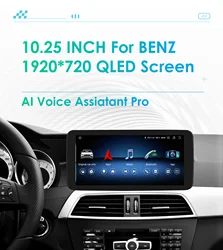 4G Carplay Android 13 Auto Car radio For Mercedes Benz C-Class W204/S204 NTG 4.0 4.5 multimedia player GPS Stereo 4G Autoradio