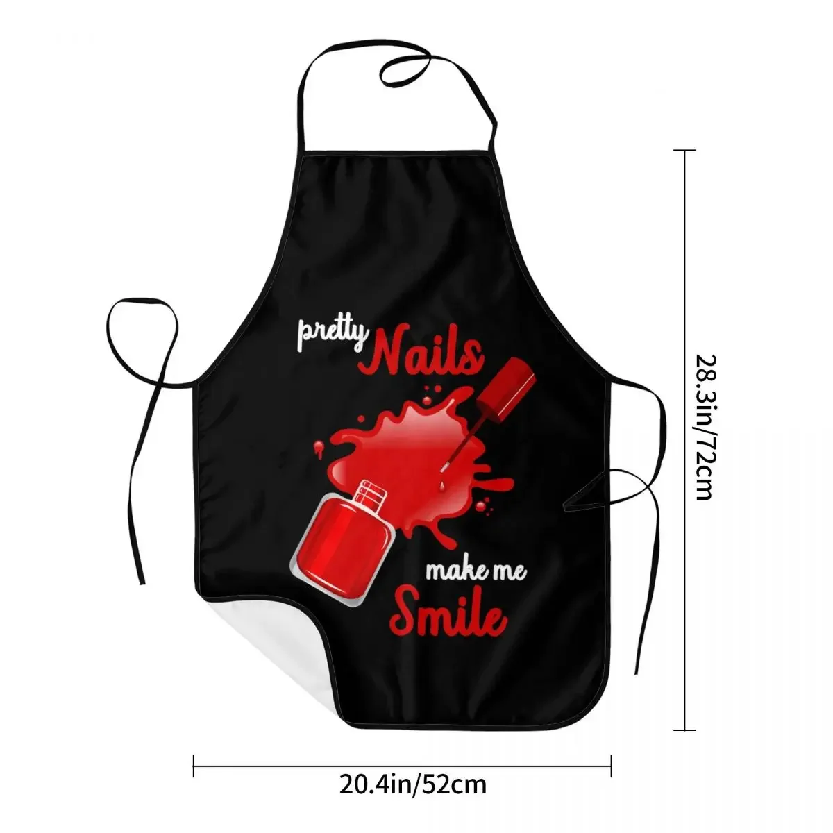 Beauty Nail Polish Pattern Apron for Men Women Manicurist Gift Adult Kitchen Chef Bib Tablier Cuisine Cooking Baking Painting