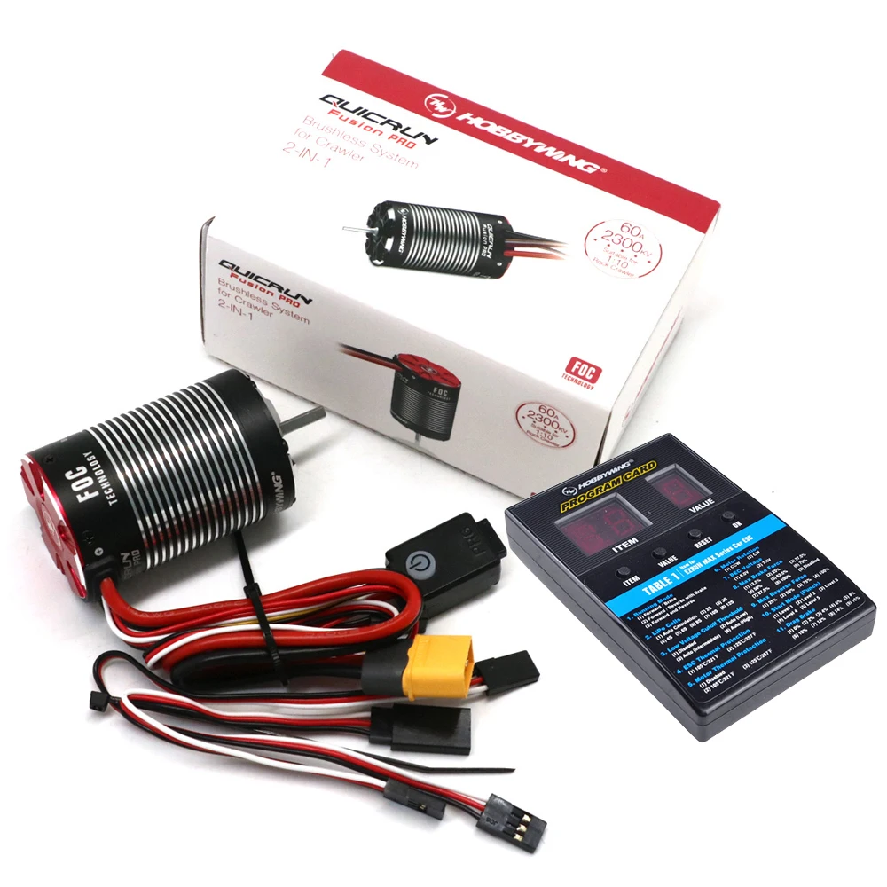 Hobbywing quicrun fusionfusion Pro 540 2300KV 2-3S มอเตอร์4-3s แบบไร้แปรงถ่านกันน้ำมีเซ็นเซอร์60A สร้างขึ้นเพื่อช่วยคลานผา1/10