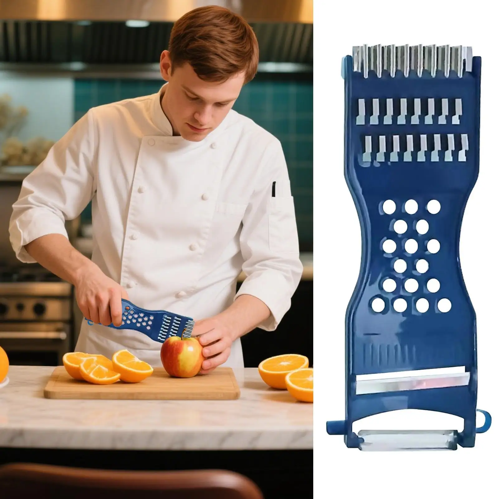 Kitchen Vegetable Peeler Multifunctiona Potato Grater Non-Slip Handle Kitchen Vegetable Cutting Tool for Fruit Onion Garlic