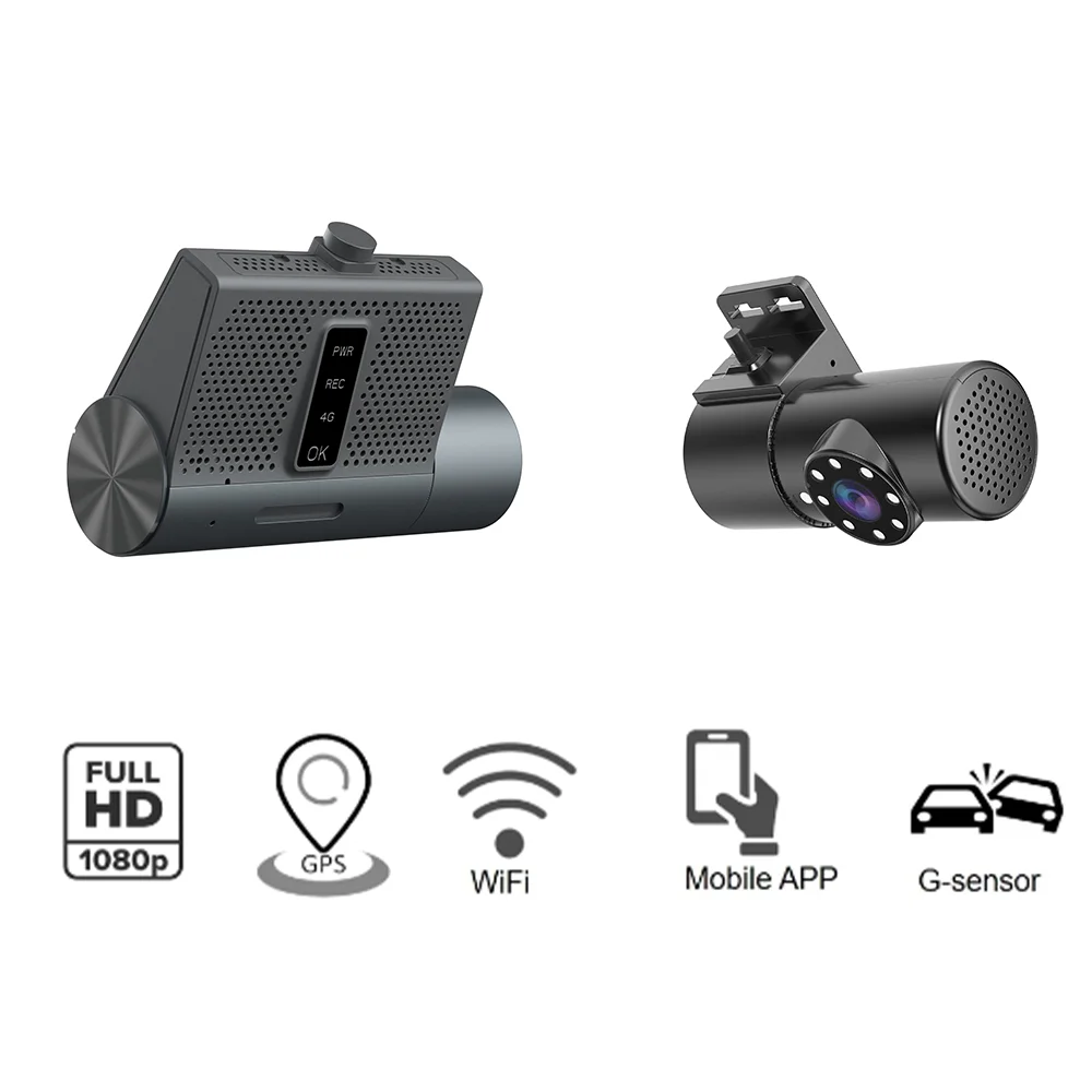 Richmor AI Dashcam مع DMS DSM Adas Face ID أسطول تتبع مراقب بطاقة ماكس 512g مع GPS 4GP WIFI داش كاميرا دعم الاتصال الداخلي