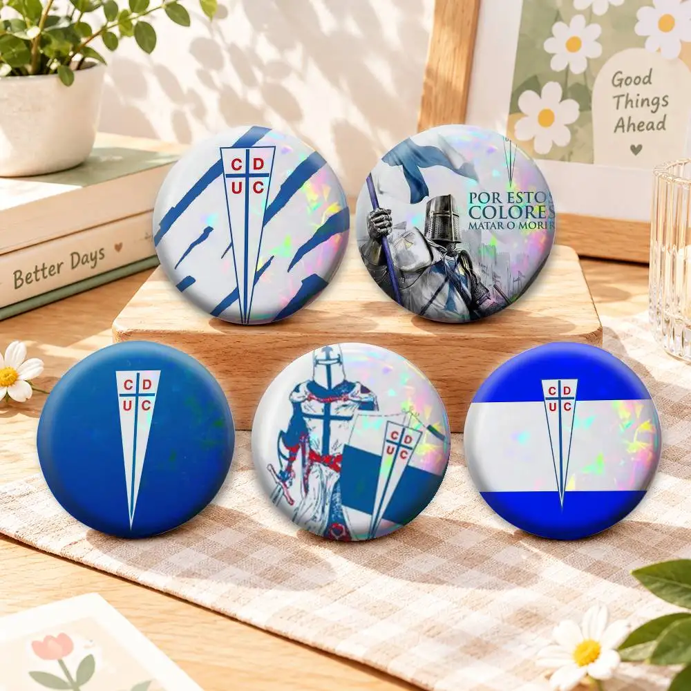 Universidad Catolica 1937 Pattern  Badges Creative Tinplate Button PinsBrooch Badge Clothes Backpack