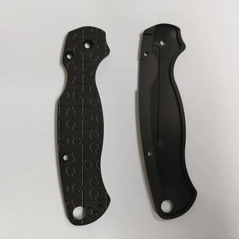 Custom Fold Knife Aluminum Handle Patches Scales For Genuine Spyderco C81 Paramilitary2 Para2 Knives Grip DIY Make Accessories