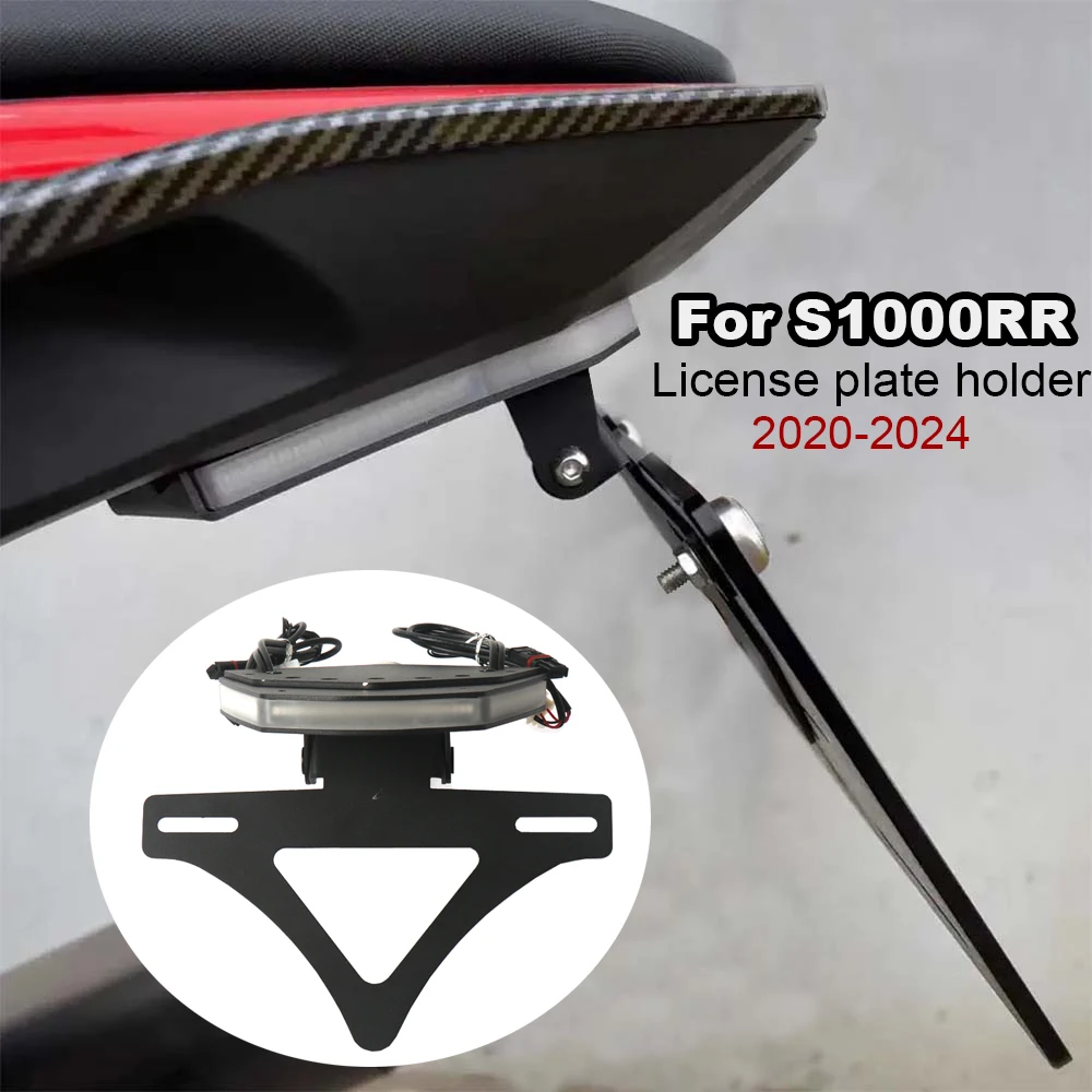 

Motorcycle Rear Short Tail Stock Tidy License Plate Holder Tailstock Bracket Kit For BMW S1000RR 2020 2021 2022 2023 2024 2025