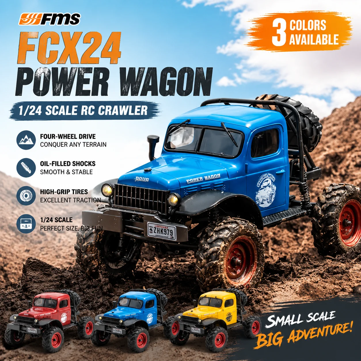 Outdoor Power Meter Bike - FMS FCX24 Xiaoqi RC Crawler Car