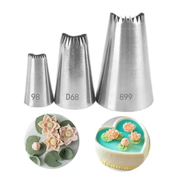 Embouts de glaçage en acier inoxydable, buse de tuyauterie pour décoration de gâteau à la crème, outils de cuisson, créer des pétales de fleurs Annie, 3 pièces, #888 # D68 #98