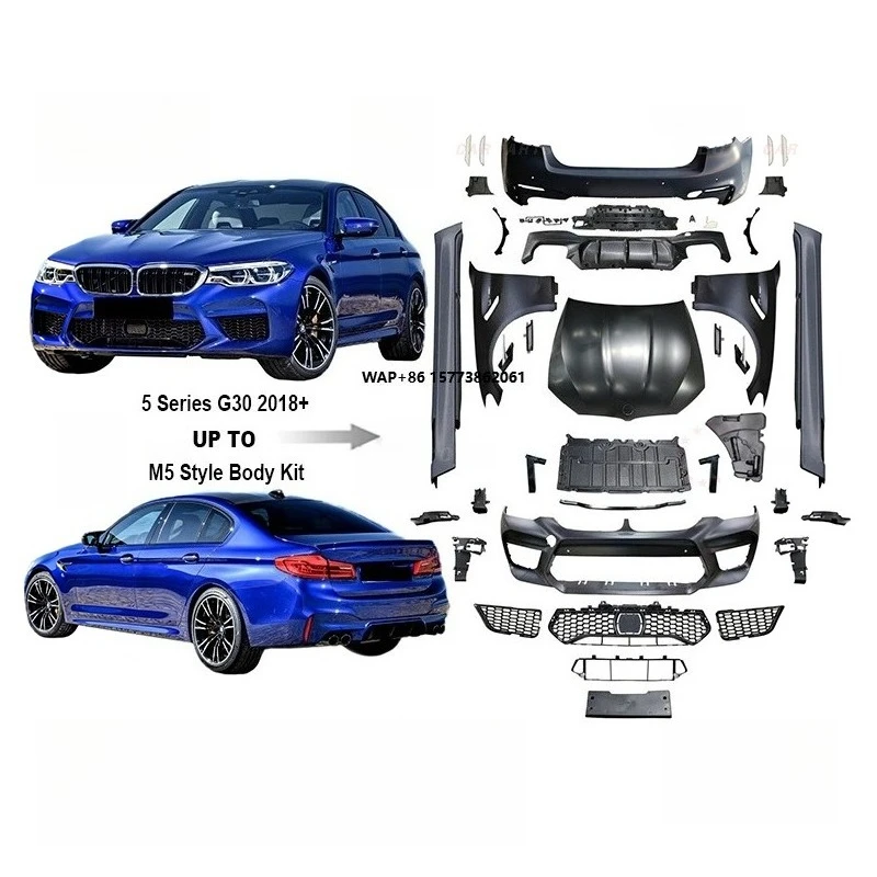 

M5 Body Kit for BM 5s Series G30 2018year+ Upgrade to M5 Style Bodykit Front Rear Bumper Side Skirts Fender Ducts Hood