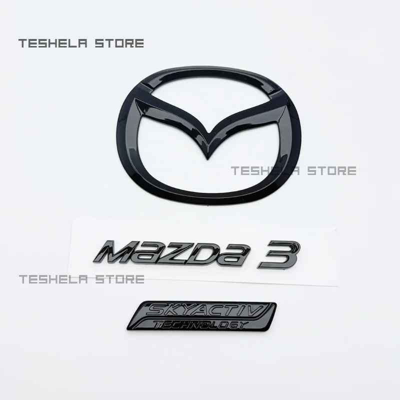 Emblema para Capó Delantero y Emblema para Maletero Trasero, Adhesivo con Logotipo para MAZDA3 2014-2015 2016 2017 2018 2019 2020-2024 2025