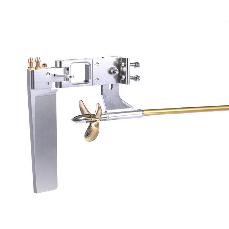 Staffa per albero puntone per albero cavo flessibile da 4 mm per barca elettrica RC con timone per trasmissione per cani, guarnizione per dado, tubo in ottone, tubo in plastica