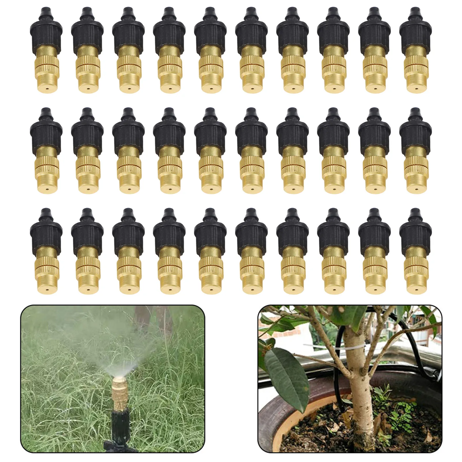 Outdoor Gardening Adjustable Misting Nozzles Outdoor Gardening Tools Set As Picture Brass And Plastic Construction For Garden