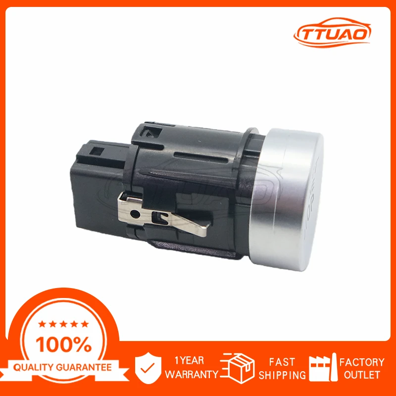 Car Push One-Touch Start Button Key Durable Engine Start Stop Push Switch Button 8U0905217A for Audi Q3 2012-2015 2016 2017 2018