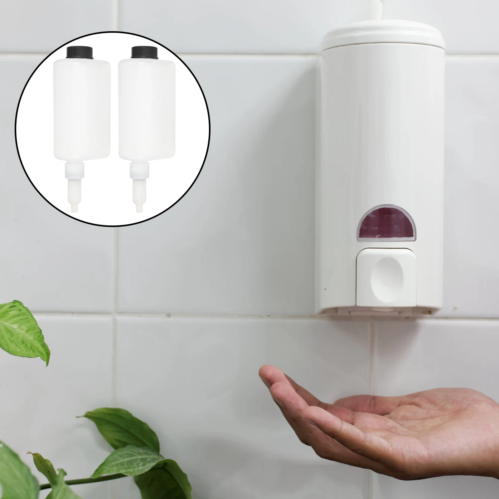 

2 Sets Replacement For Wall Soap Container Dispenser Head Easy To Install Detach Suitable Office Hotel Household School Use