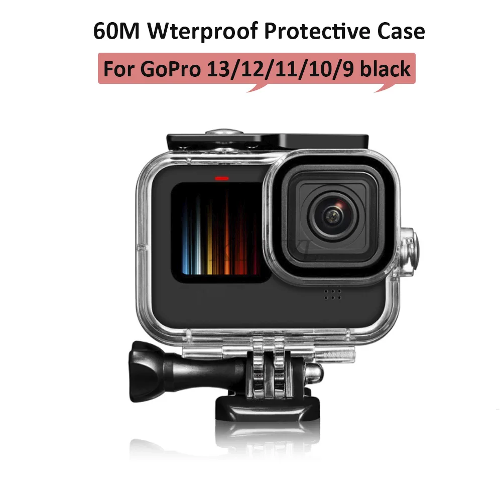 60M Underwater Cover Diving Protective Housing For GoPro Hero 13 12 11 10 9 Black Waterproof Case For GoPro13 Camera Accessories