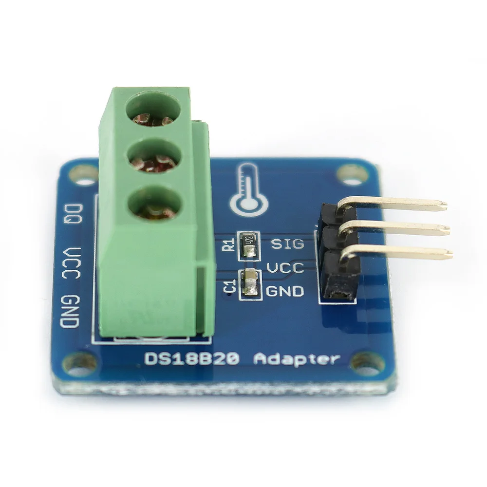 مقاوم للماء DS18B20 استشعار درجة الحرارة (100 سنتيمتر) + DS18B20 محول وحدة متوافقة لاردوينو