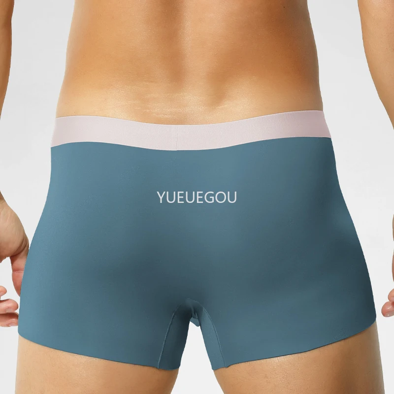 ملابس داخلية حريرية بدون خياطة للرجال، سراويل داخلية بوكسر عالية الجودة على الوجهين، سراويل داخلية مريحة للصيف ورقيقة للأولاد