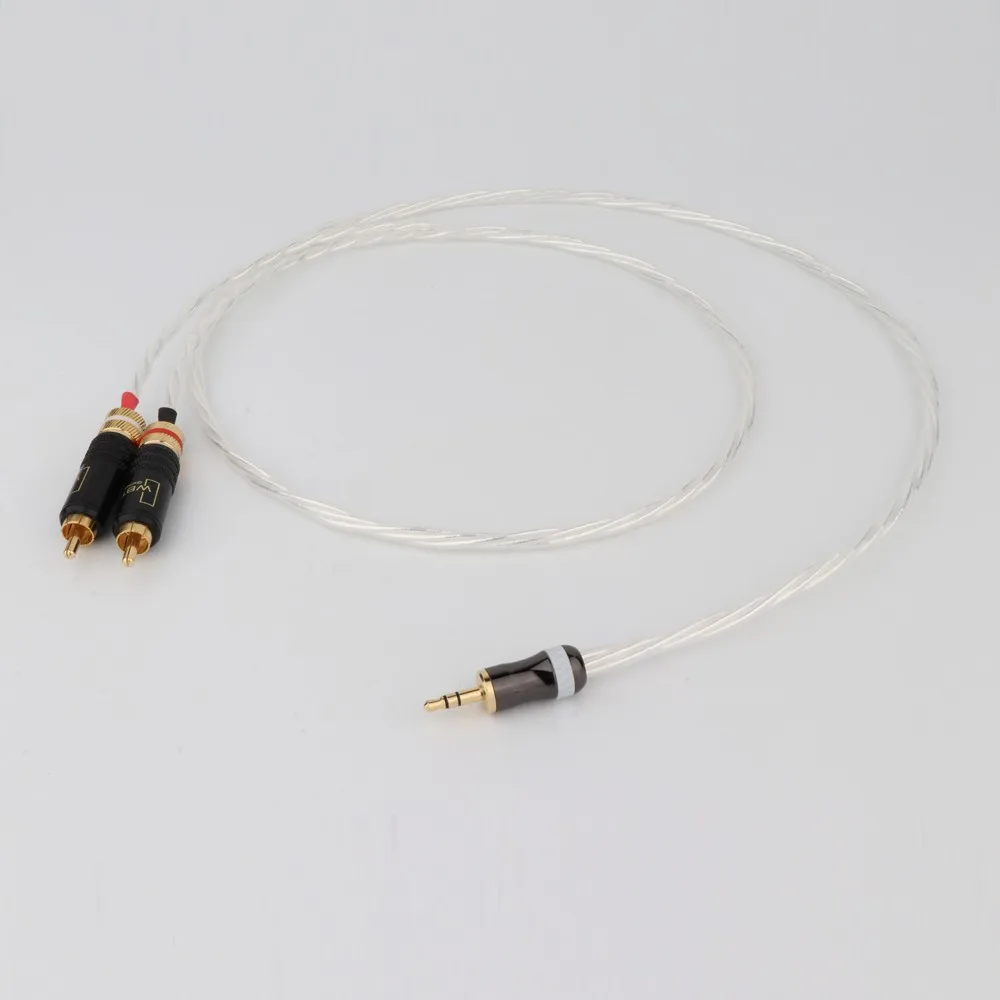 HIFI Nordost Odin 3.5mm To 2rca Audio Cable 3.5mm Jack Signal Line Audiophile Silver Computer And Audio Connection Cable