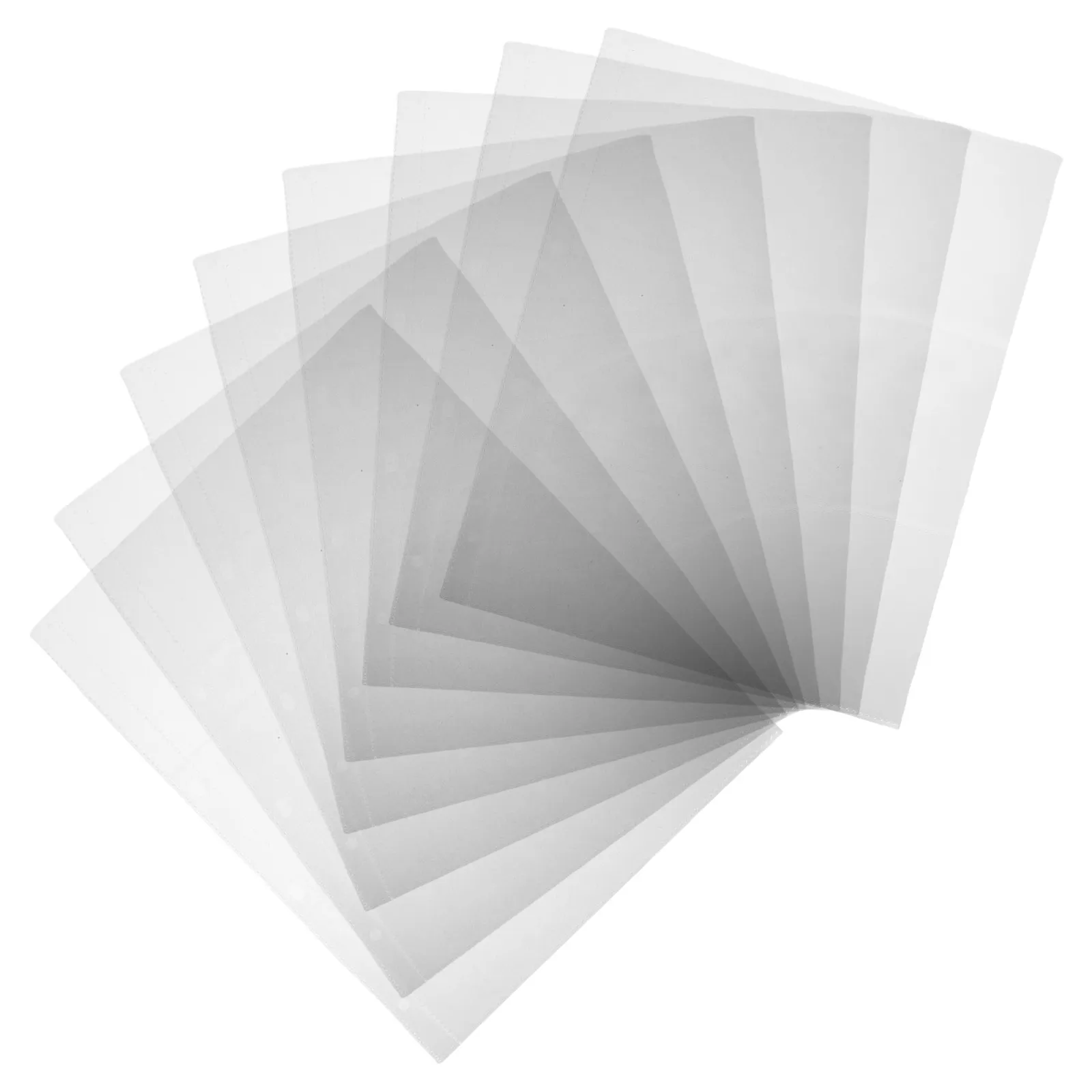 40pcs Transparent Sheet Organizer 3 Pocket 4 Hole A4 Pvc Refill Pages For Currency Stamp Invoice Storage Banknote Protection