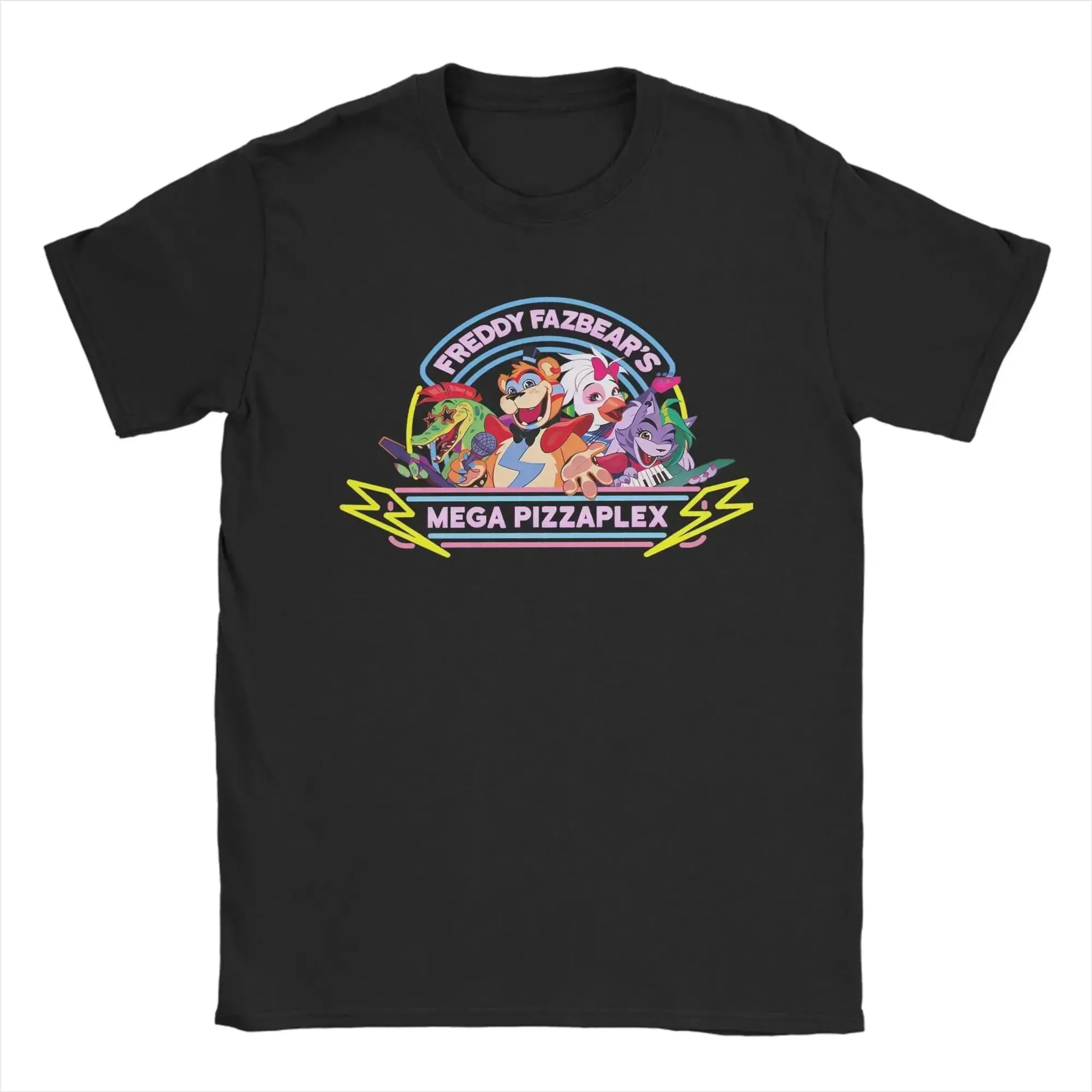 Five Nights at Freddy's T-Shirt – Klassisches Animatronic Crew Grafik-T-Shirt für FNAF-Fans, schwarzes Baumwoll-Oberteil für Männer und Jugendliche – Detail 12