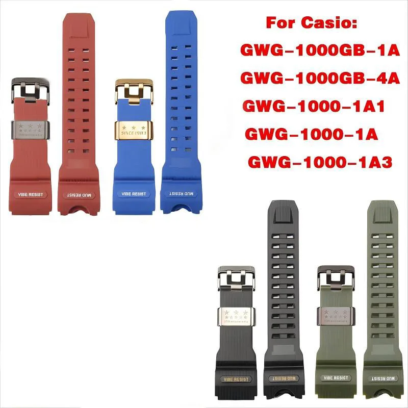 Gwg1000-1a1 Mudmaster Replacement Strap For Casio Mudmaster GWG1000 Watch Band With Stainless Steel Loop Waterproof Wristband