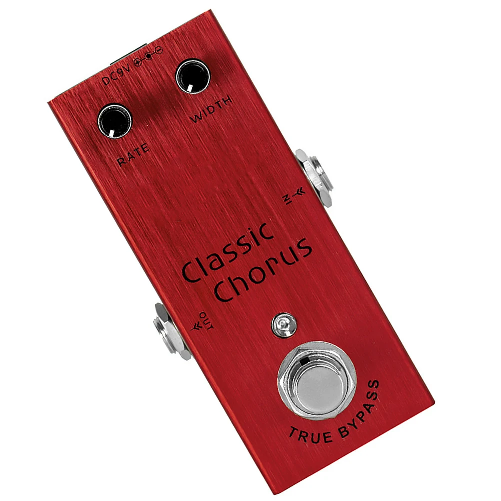 

Electric Guitar Effect Pedal Classic Chorus Red True Bypass Compact Practice Performance Sound Effects Metal Style