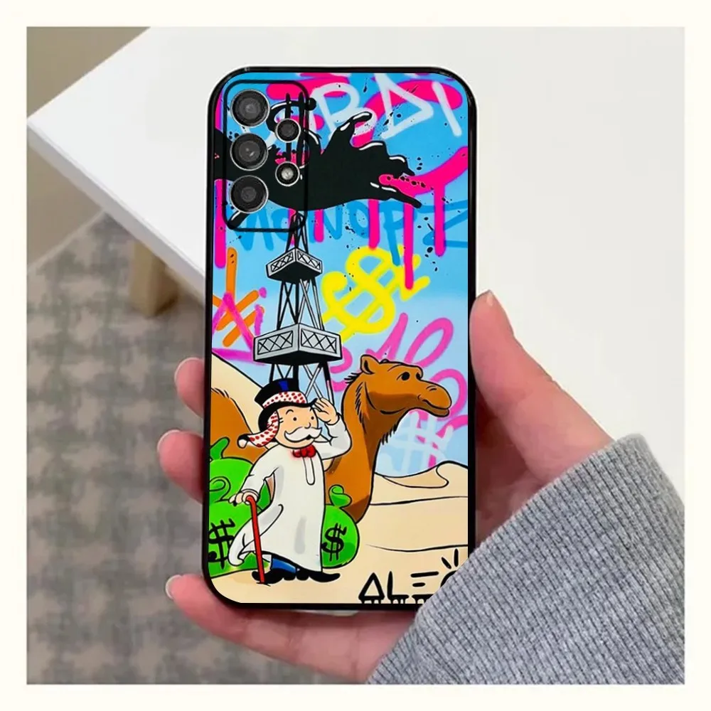 Alec M-Monopoly Draw Phone Case For Samsung Galaxy A13,A21s,A22,A31,A32,A52,A53,A71,A80,A91 Soft Black Cover