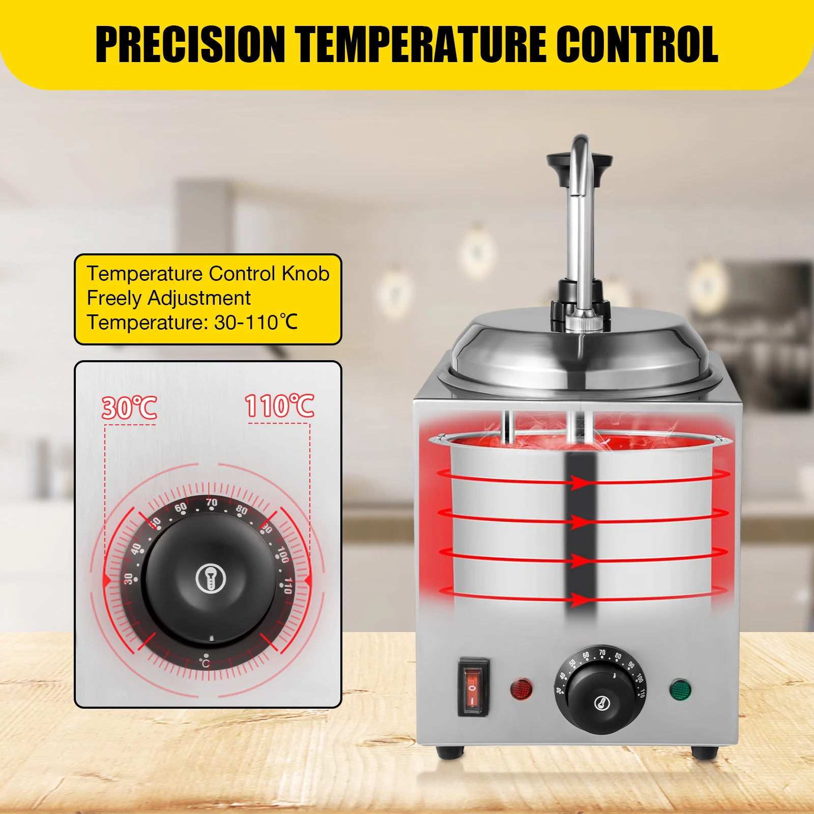 Commercial Cheese Machine Dispenser Electric Stainless Steel Sauce Dispenser USA