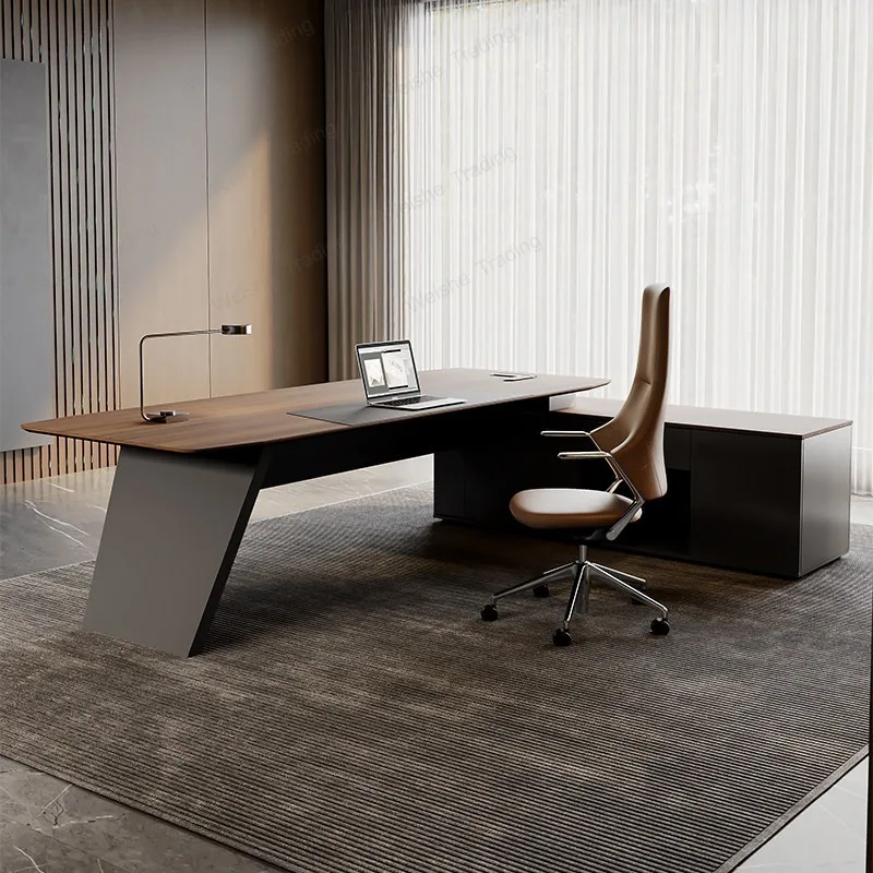 Light luxury boss desk, simple and modern president desk, leadership office furniture manager desk