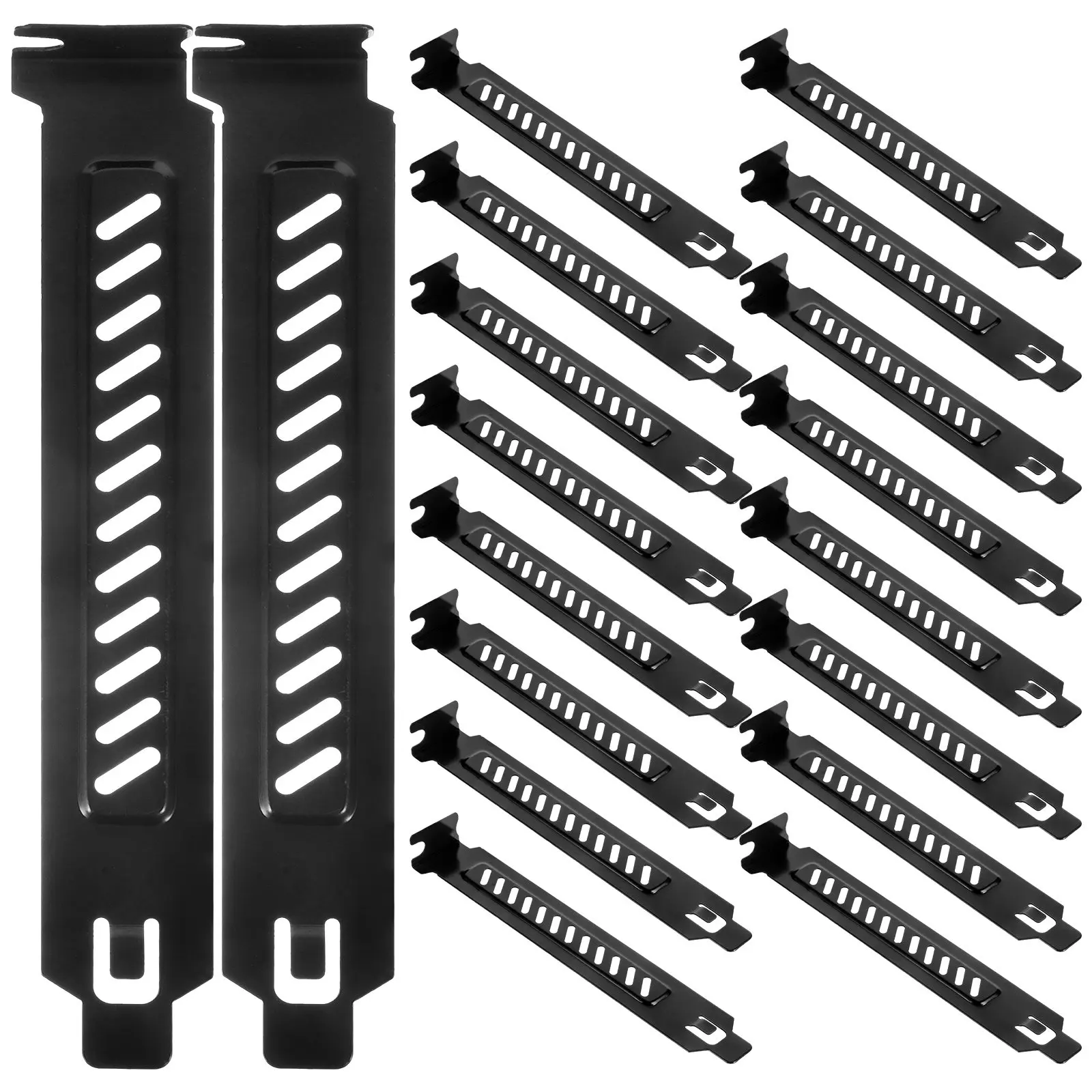 20Pcs Chassis Bits Block Vented Pci L Blank Bracket Heat Dissipating Dustproof Cover for Desktop Tower Computer Case Cooling