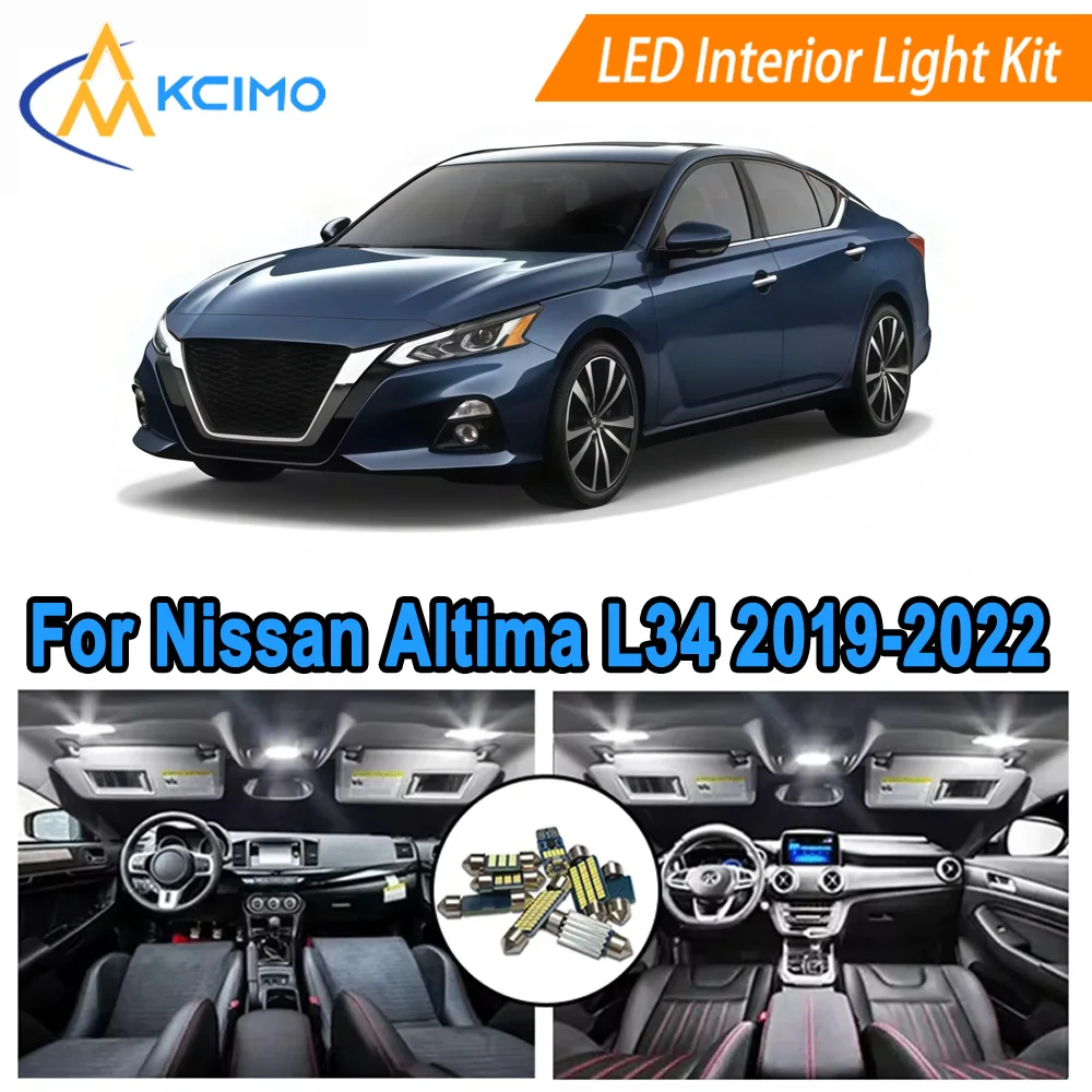 

LED Kit​​ For Nissan Altima L34 (2019-2022) Interior Lights Package - Dome, Map, Footwell, Door, Trunk Lights - White/Blue