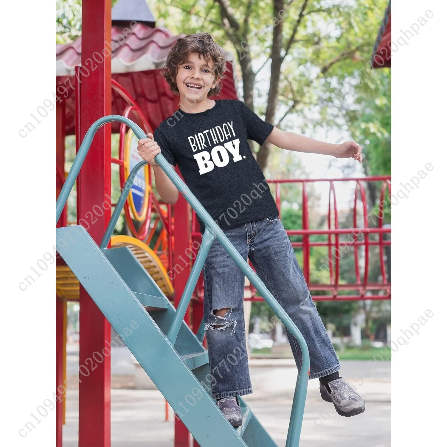 قميص عيد ميلاد للأولاد الصغار ملابس أول سعيد 2t 3t 4 سنوات 5 أطفال 6th #4