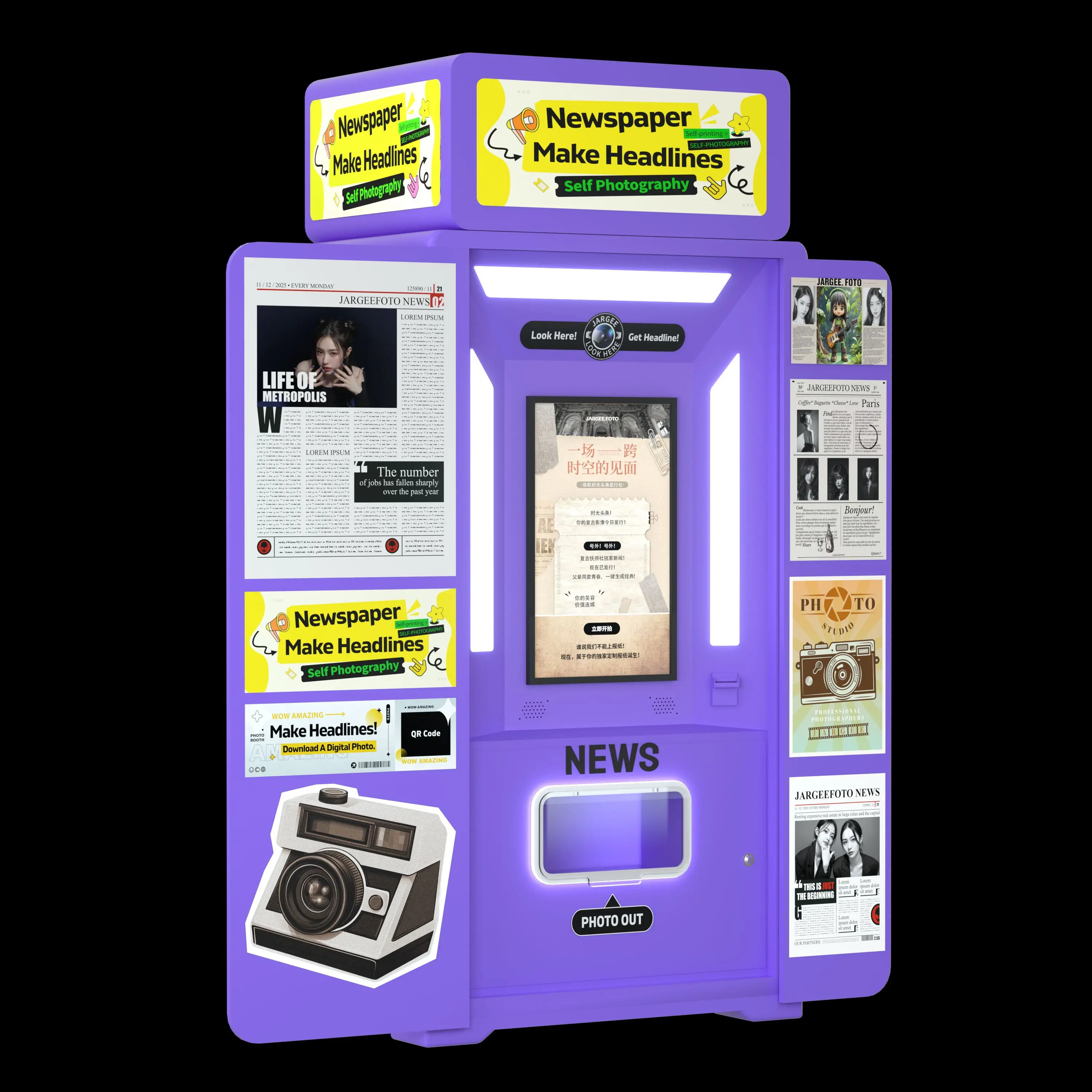customize Newest Colorful Ink Printer for Newspaper Instant Print Photo Booth SLR Camera Compatibility Self Service Print WiFi - view 4